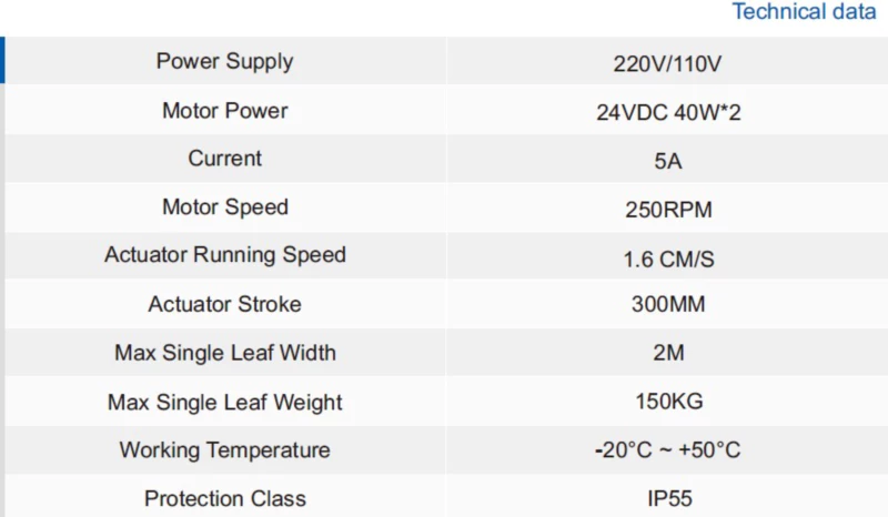 C01-L swing gate opener Automatic Gate System for150kg