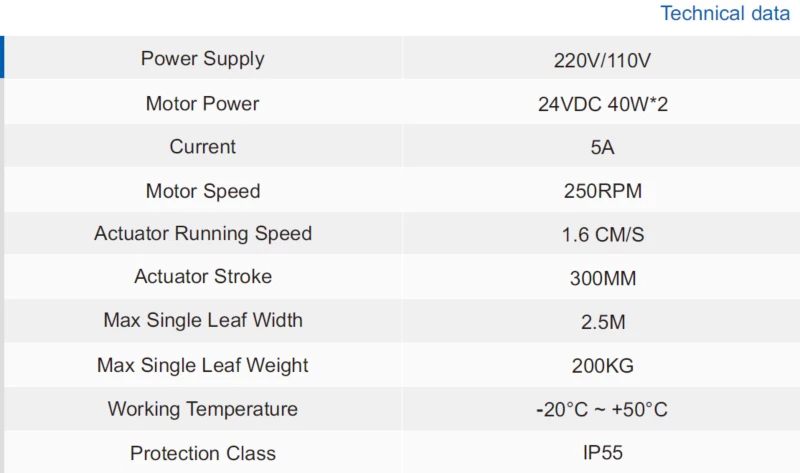 C01 swing gate opener Automatic Gate System for 200kg
