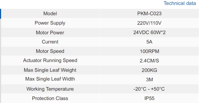 C023  swing gate opener Automatic Gate System for 200KG