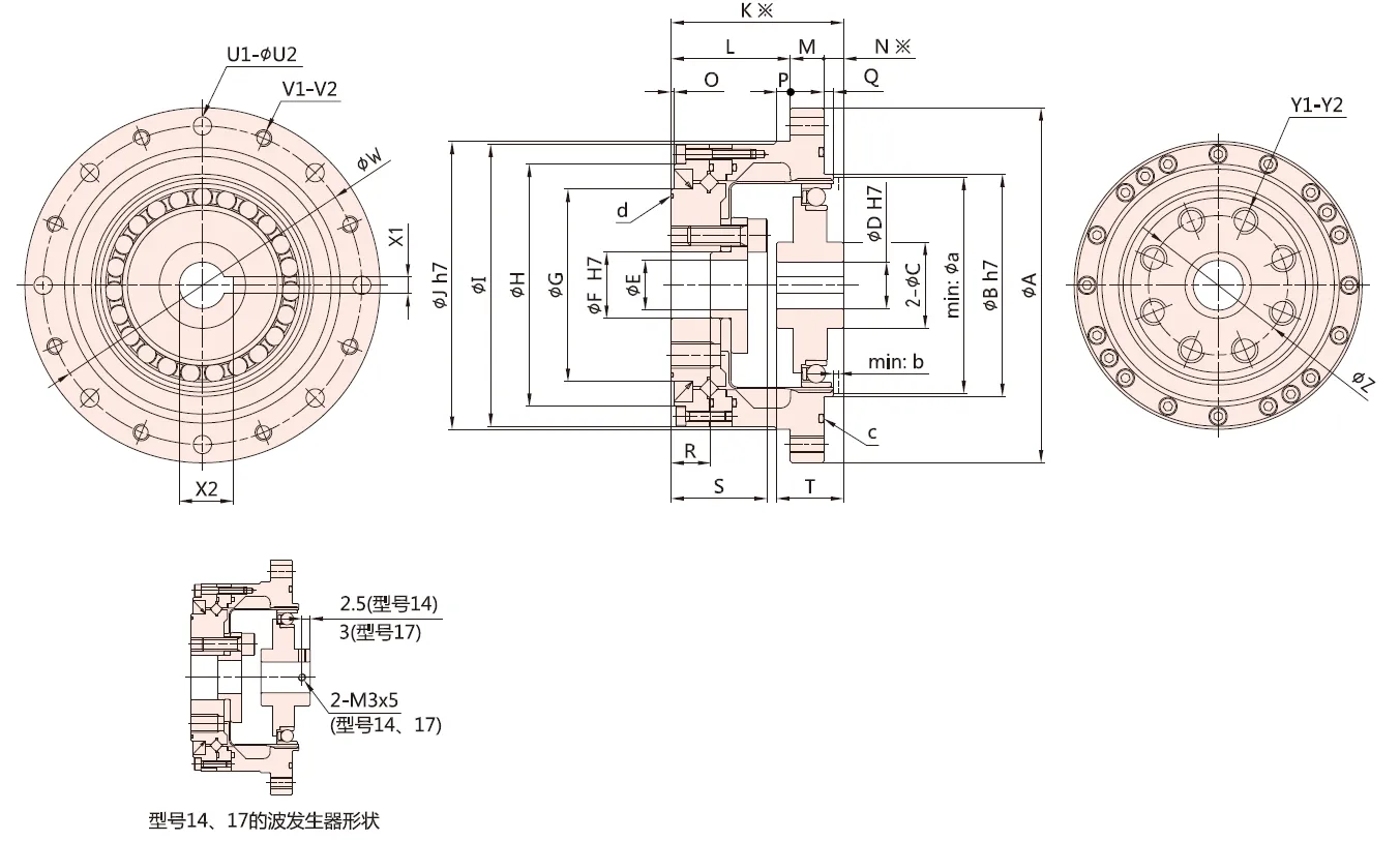 CF/CG-U1 Series Harmonic Drive (Strain Wave Gear Reducer)