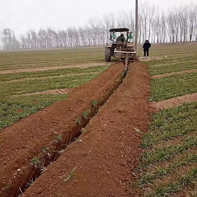 Four wheel tractor pto trencher for agricultural