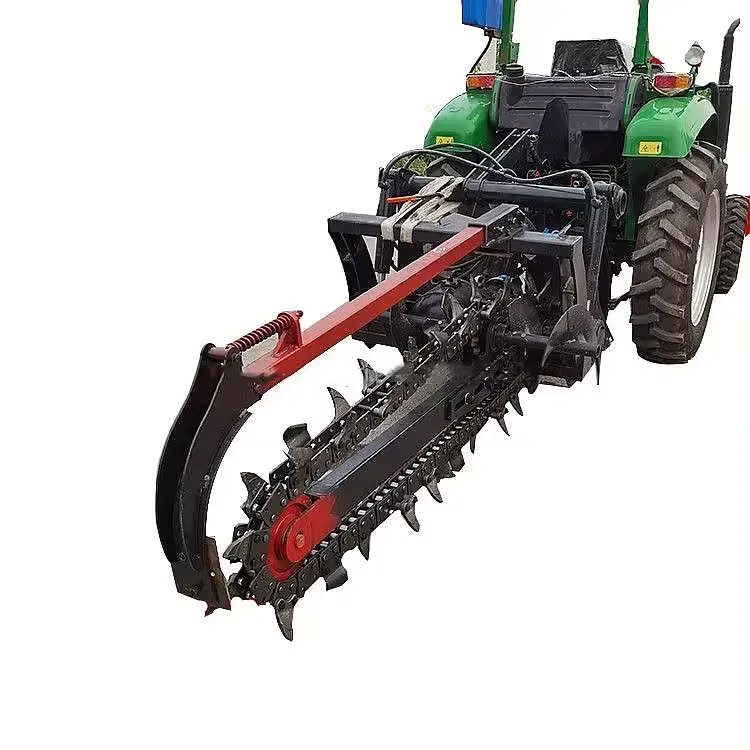 Four Wheel Tractor Drive Chain Trencher for Digging Ditch