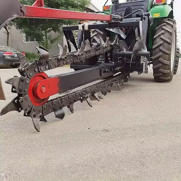 Tractor 3 Point Linkage Chain Trencher for Agricultural Trenching Operations