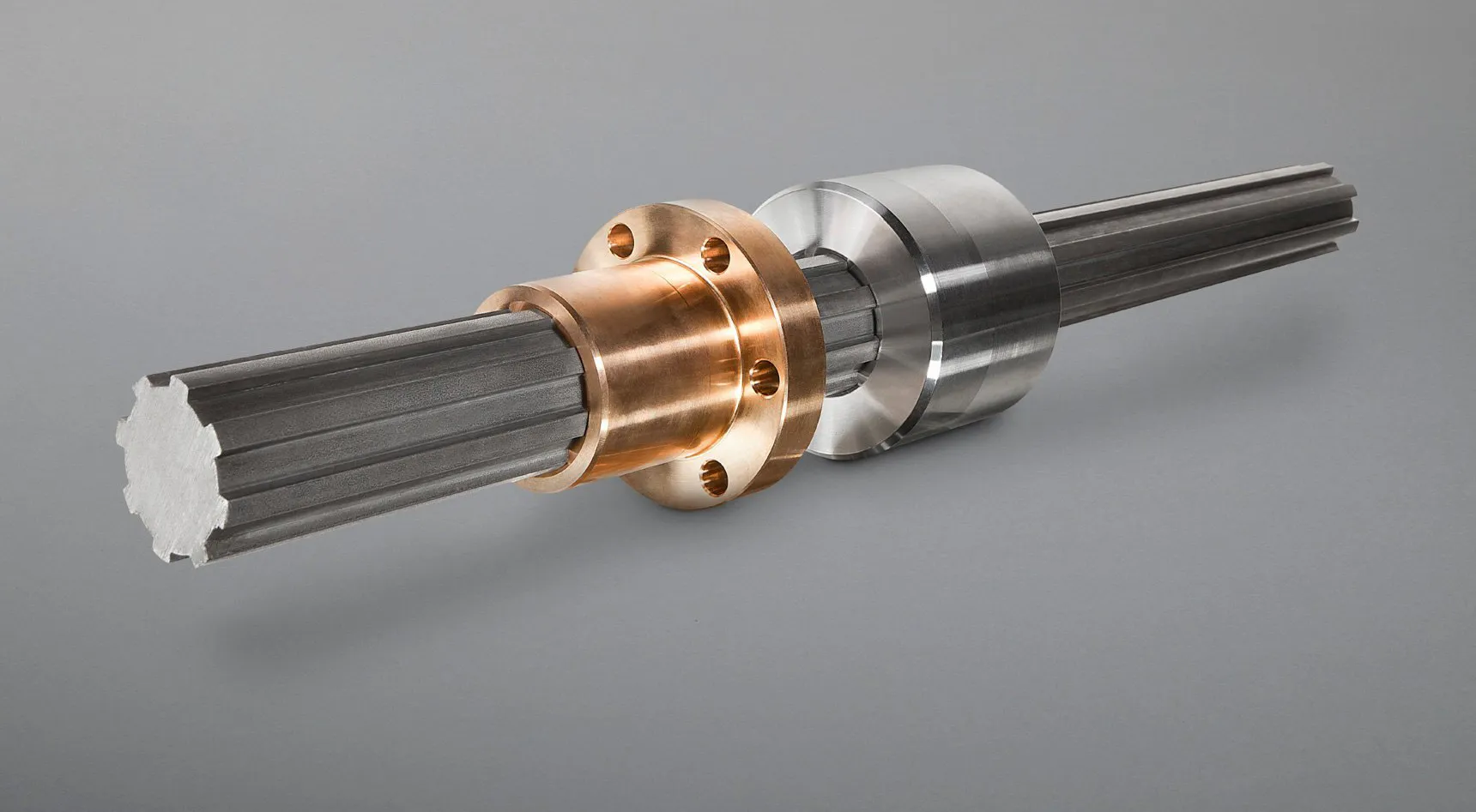 Red Brass Splined Hubs with Flange