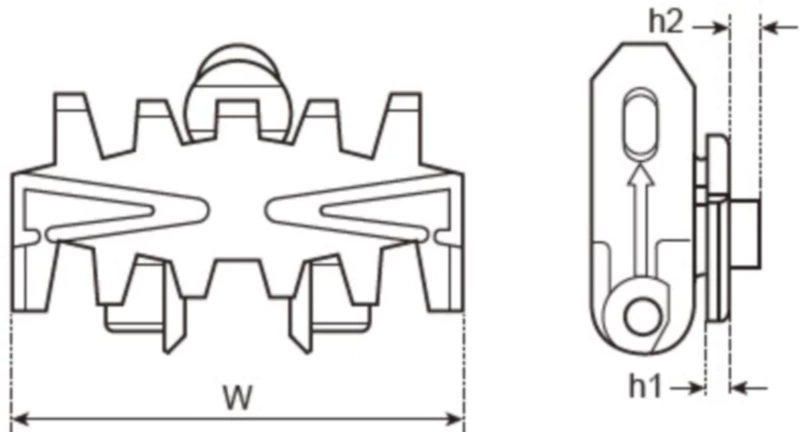 Plastic Flexible Chains Cleat Chain Type A Replacement Of System Plast N - H103CA
