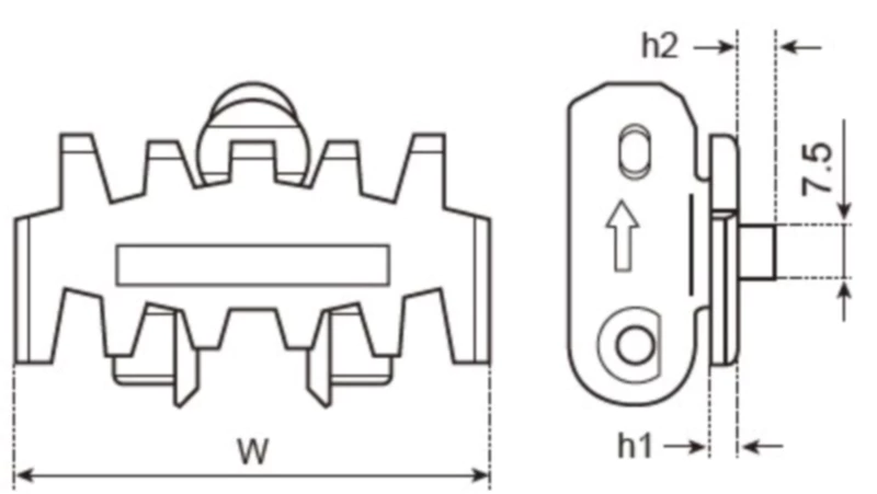 Plastic Flexible Chains Cleat Chain Type D Replacement Of System Plast N - S44CD