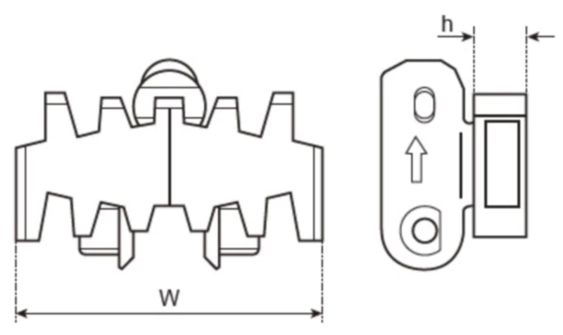 Plastic Flexible Chains Cleat Chain Type F Replacement Of System Plast N - M83CF