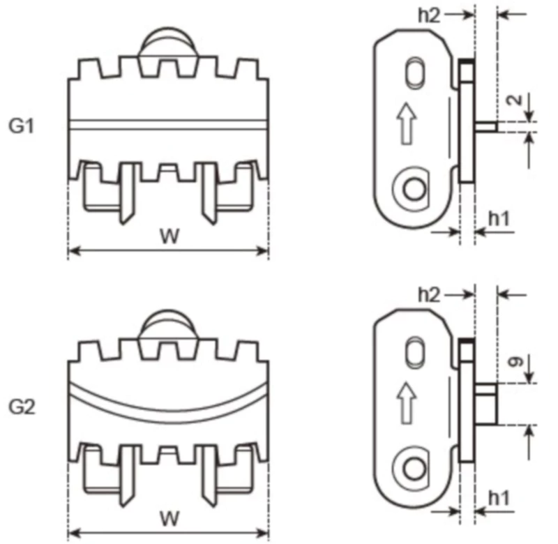 Plastic Flexible Chains Cleat Chain Type G Replacement Of System Plast N - M83CG2