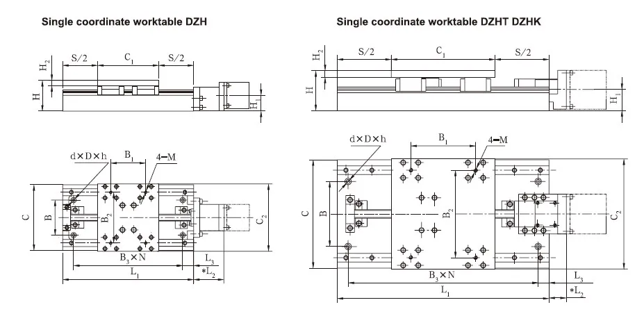 DZHQ Type Single Coordinate Worktable