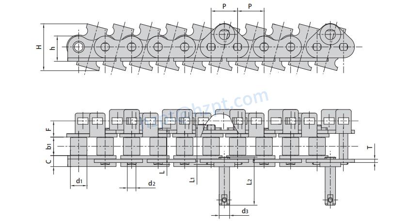 Conveyor Chains for Metal Decorating System HX16AF16