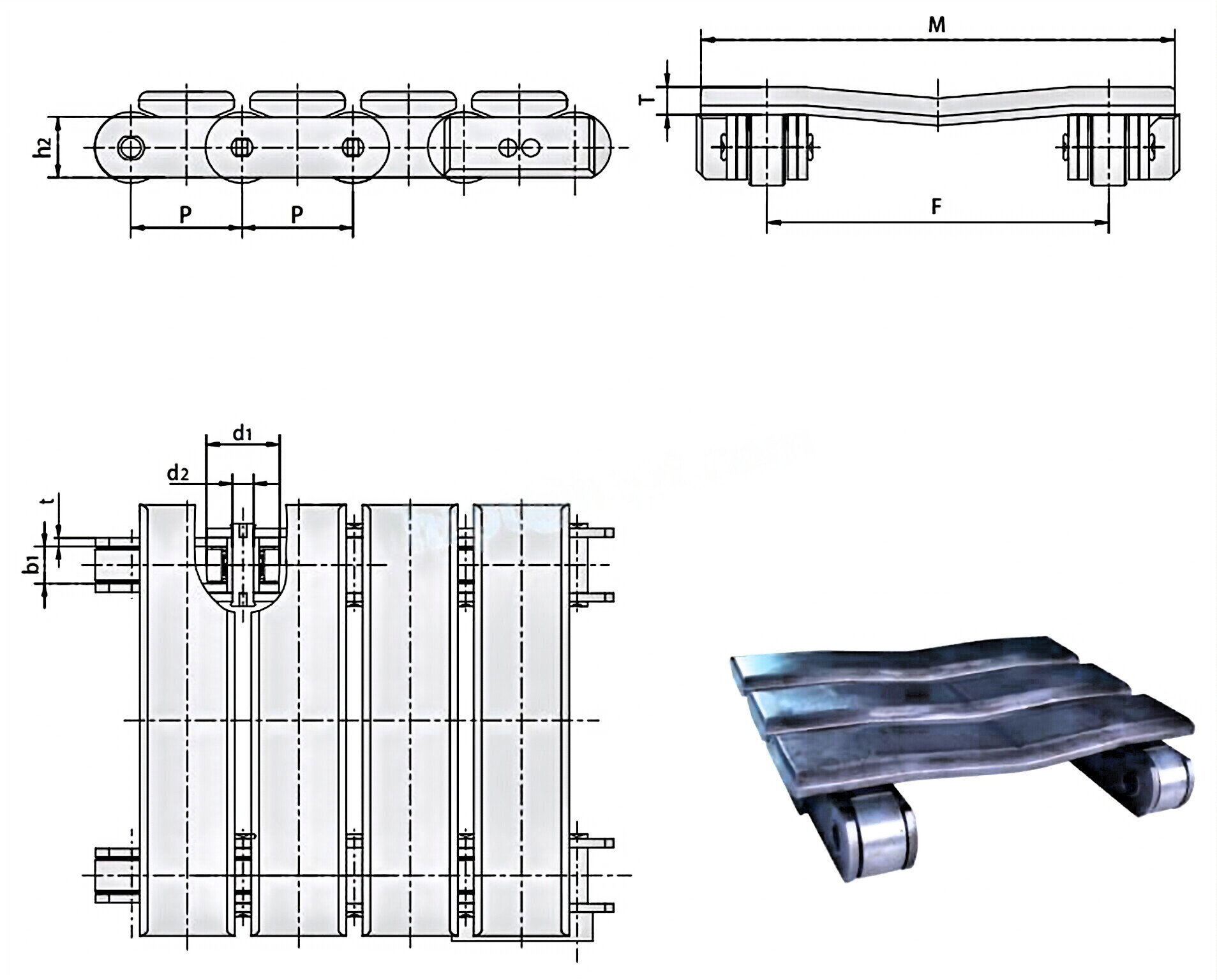Conveyor Chains for Paper Mill P63F16 P63F25