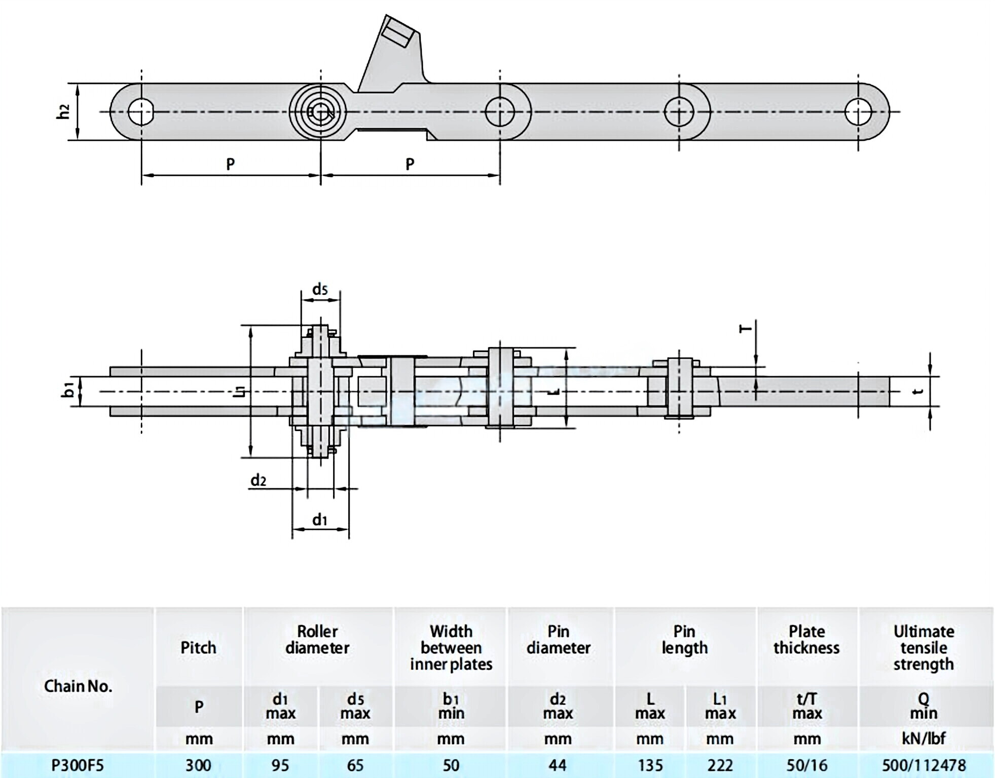 Conveyor Chains for Steel Mill P300F5