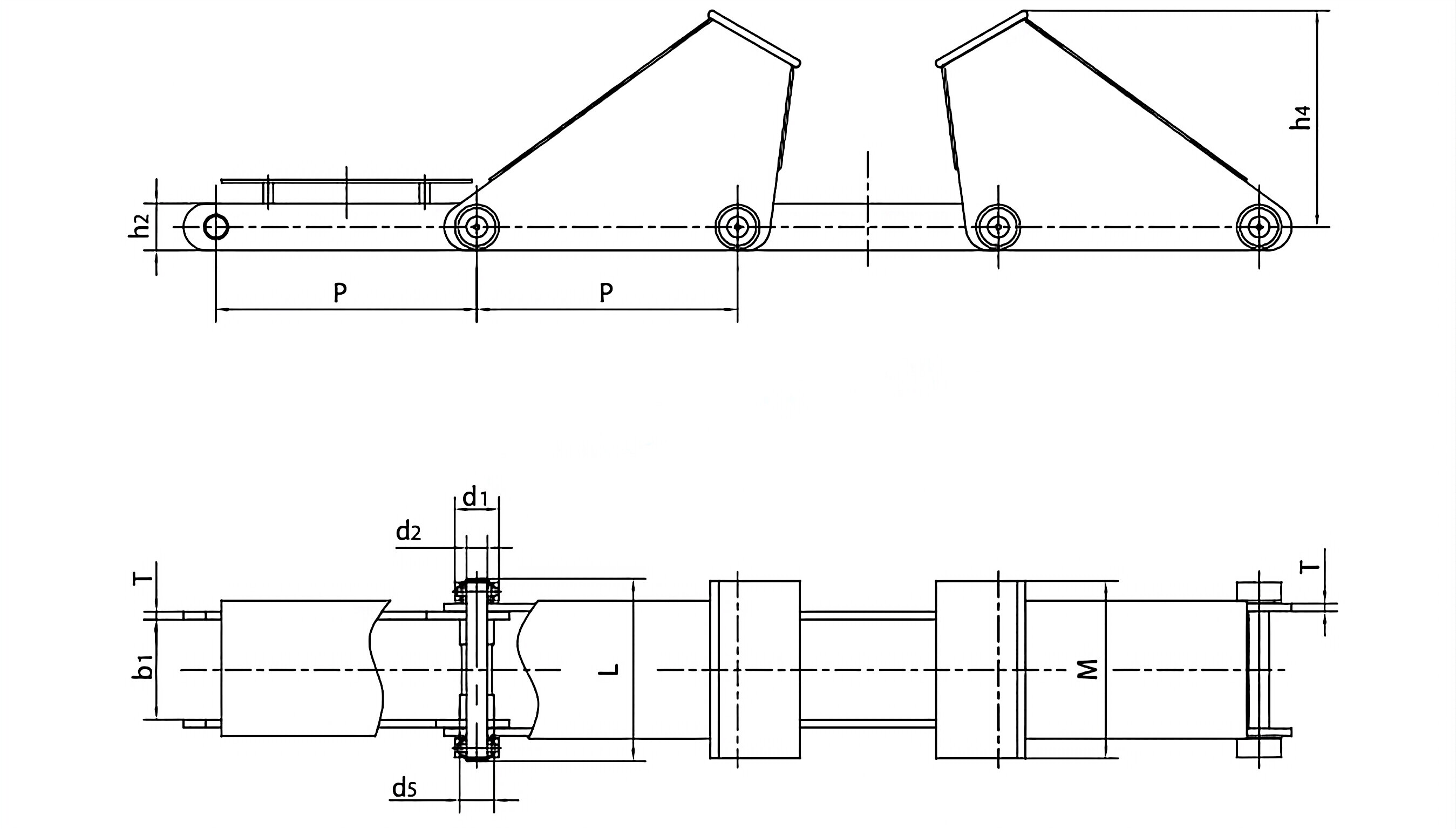 Conveyor Chains for Steel Mill P1000