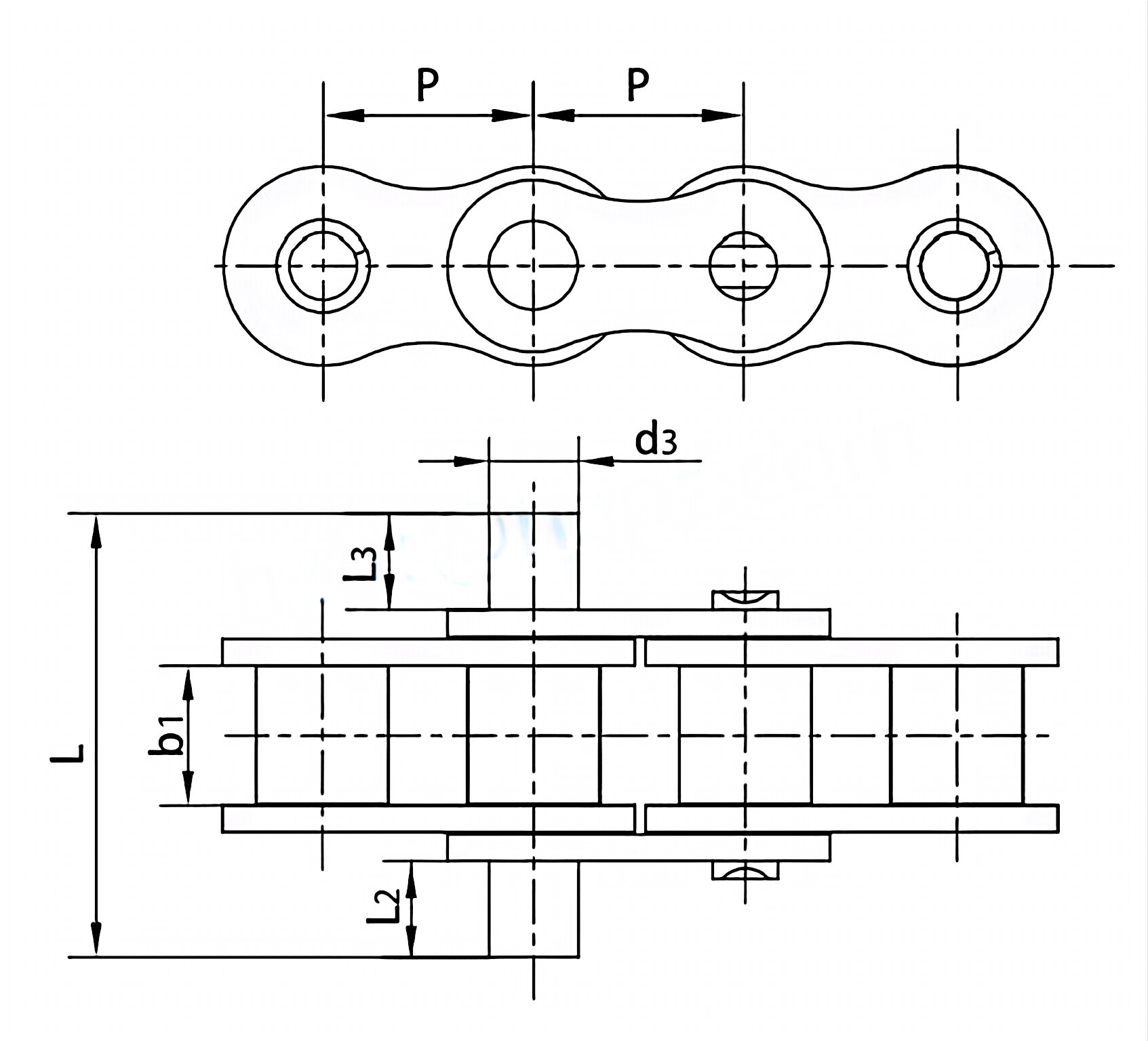 Conveyor Chains with Special Extended Pins 10A-D9 16AF1 08B-D4 08B-D7 08BF3 10BF2
