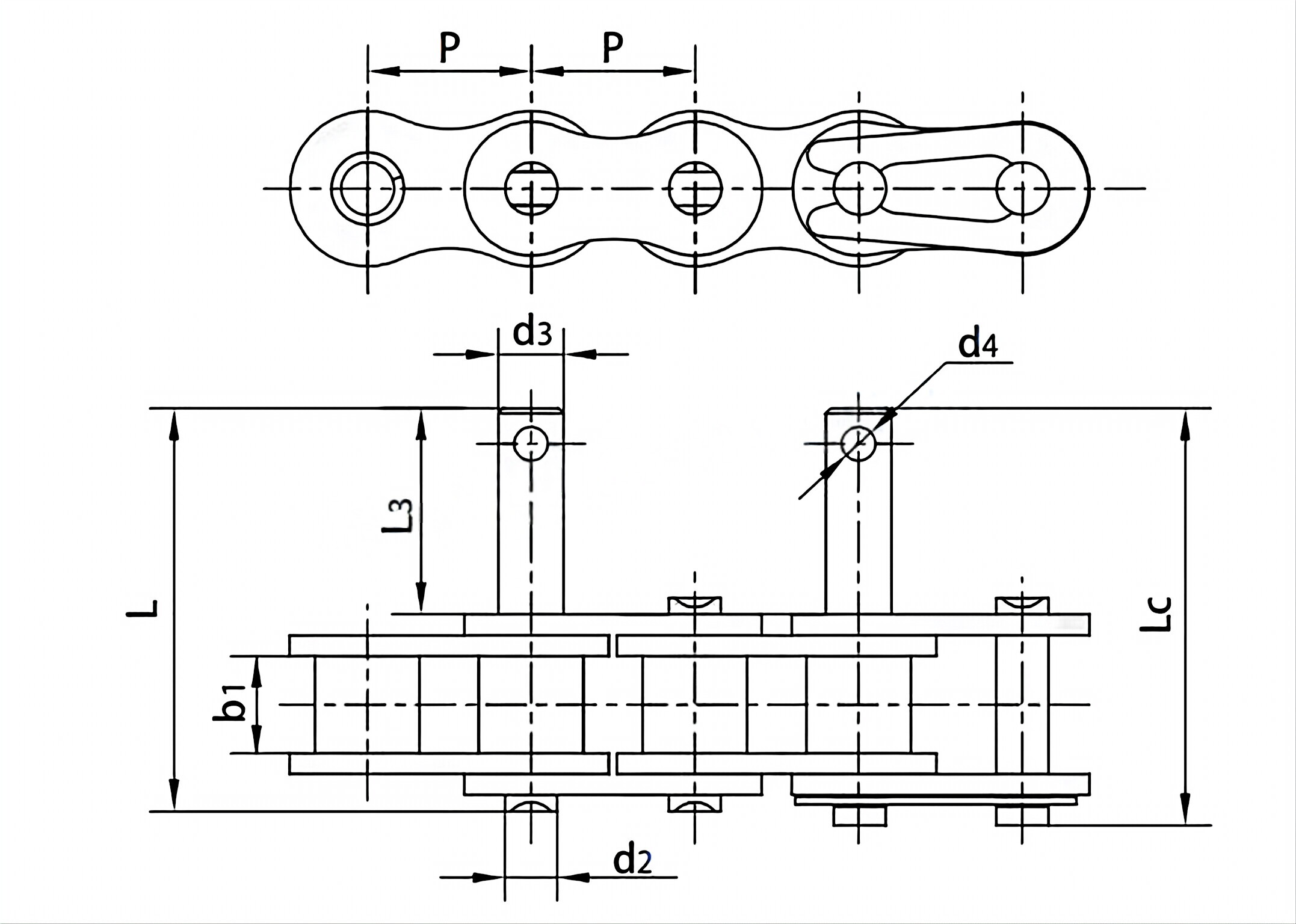 Conveyor Chains with Special Extended Pins 10A-D9 16AF1 08B-D4 08B-D7 08BF3 10BF2