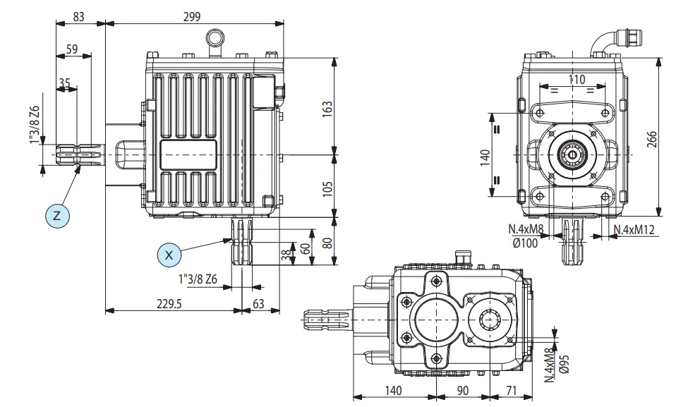 Corn Header Gearbox - Replacement of Comer Code M-767A