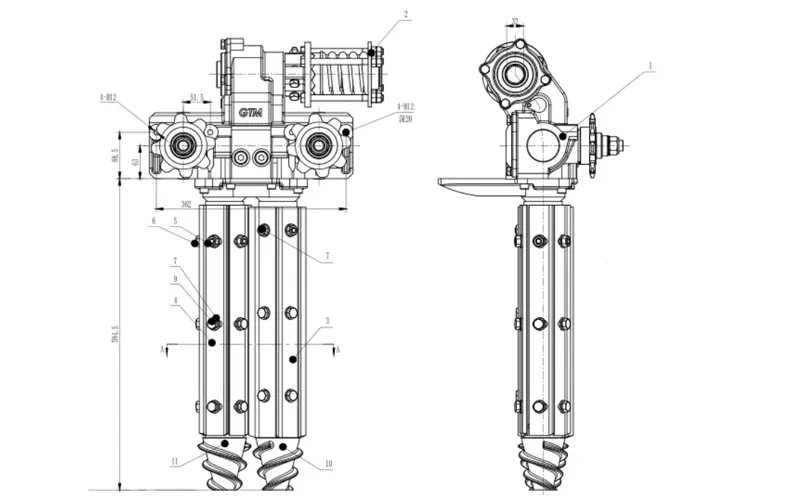 Corn Header Gearbox - Replacement of Comer Code N669-J