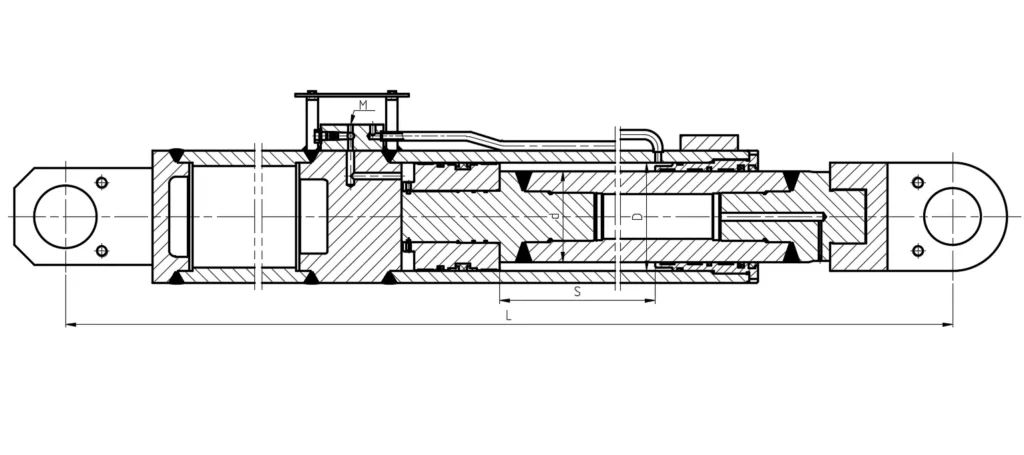 Crane Boom Anti Tilt Hydraulic Cylinder