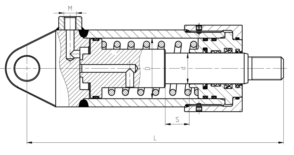 Crane Spring Hydraulic Cylinder