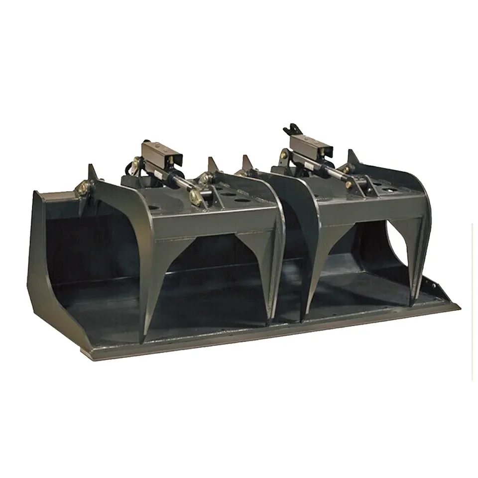 Solid Bottom Grapple Bucket Scrap Grapple Skid Steer Grapple Bucket