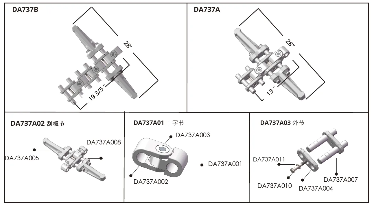 DA Series Continuous Miner Transport Chain