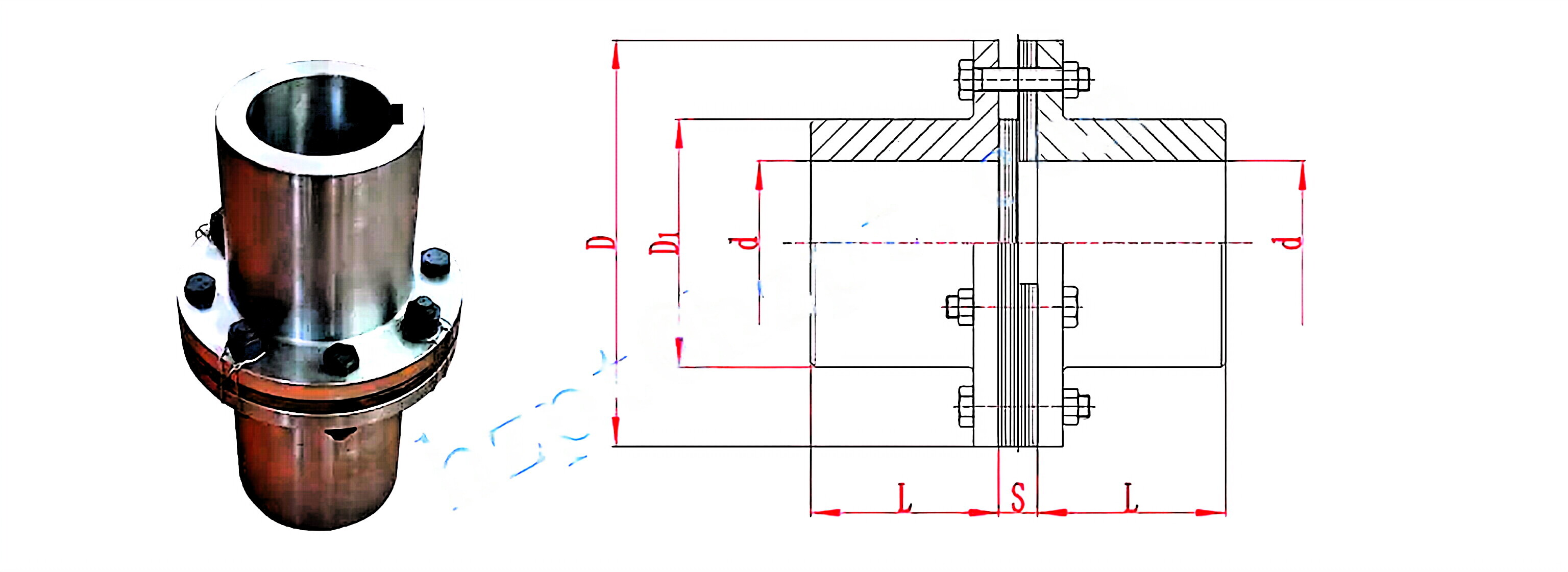 RDF-JZM Series Heavy Machinery Diaphragm Coupling