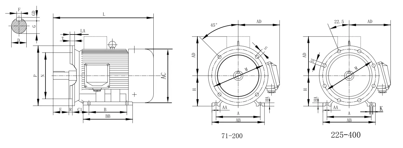 TYC series (IP55) Rare Earth Permanent Magnet Three-Phase Synchronous Motor