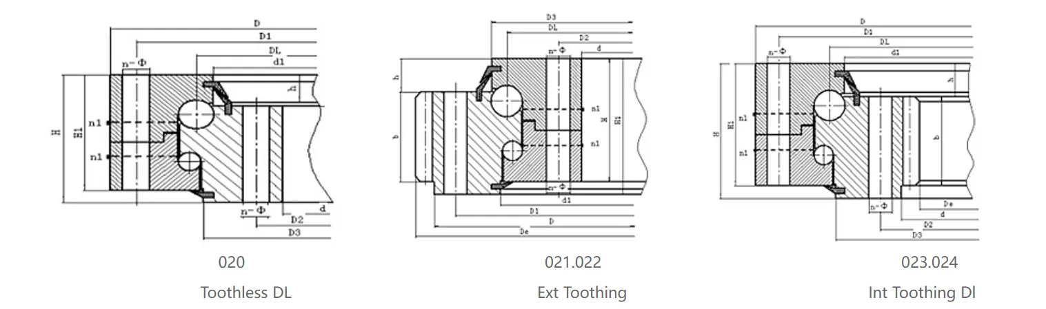 Double Row Ball Slewing Bearing (02 Series) for Excavator and Crawler Crane