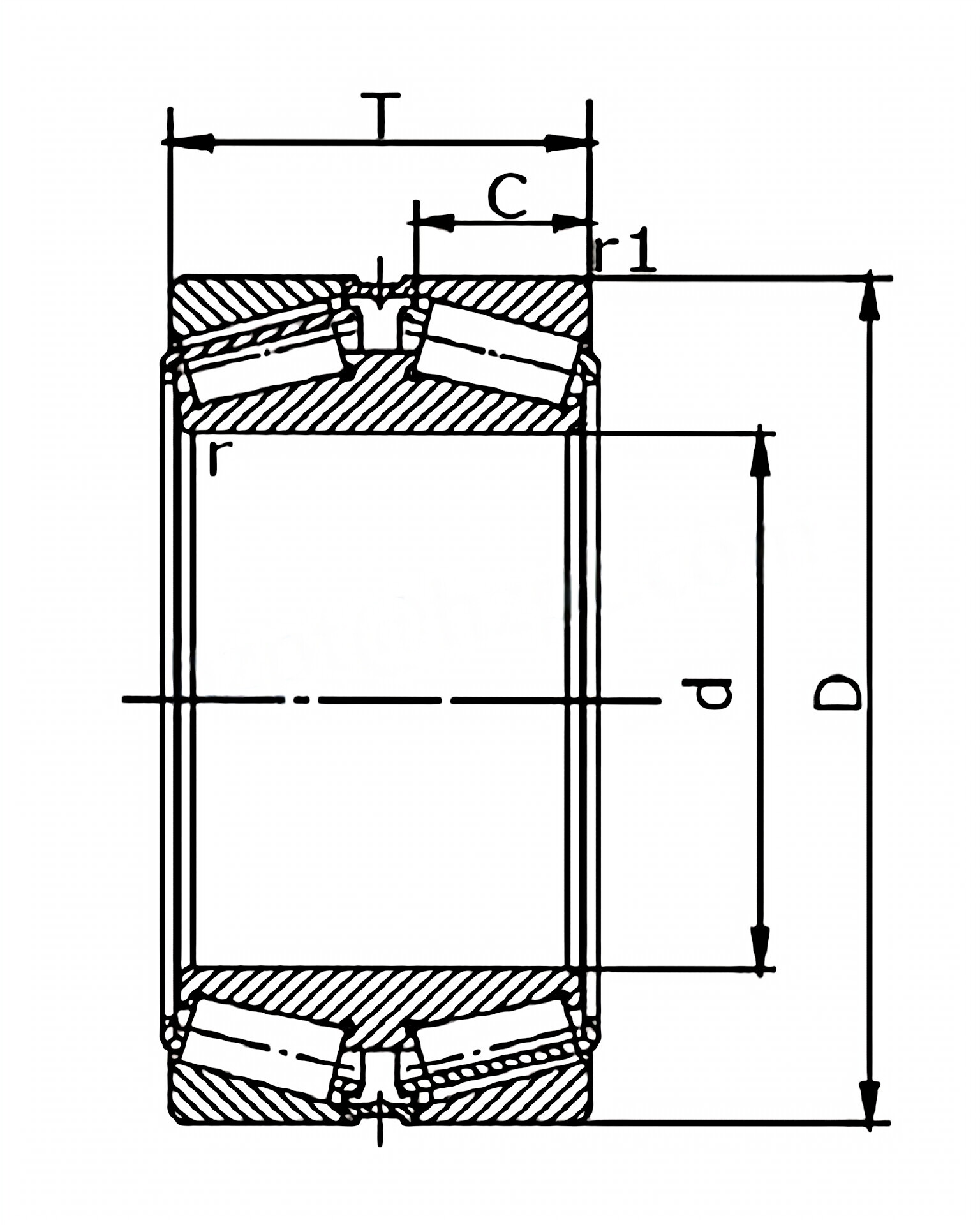 TDI Type Double-row Inch Size Tapered Roller Bearings