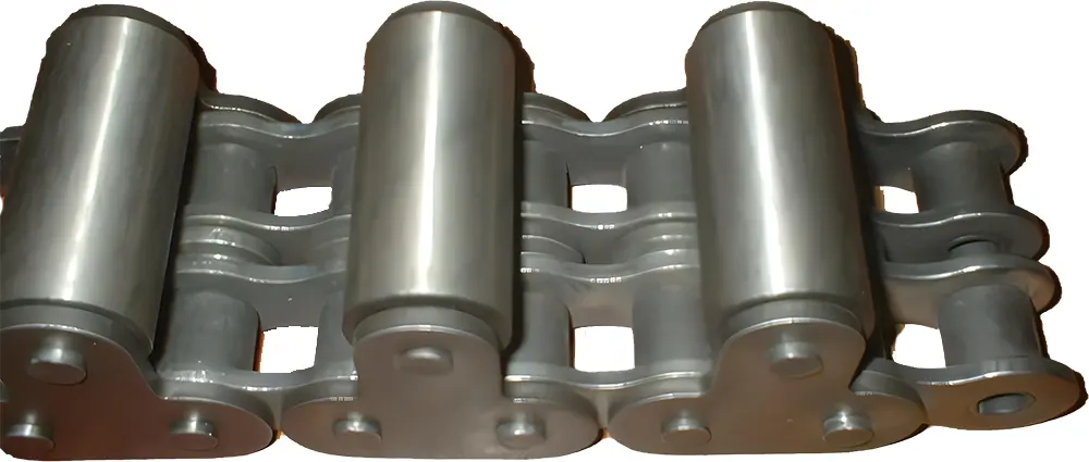 50-2-TRSS Double Strand Stainless Steel Conveyor Chains with Top Rollers