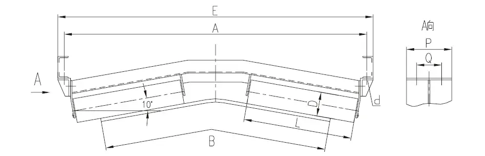 DTII Belt Conveyor Inversed V Type Idler for Mining Machinery