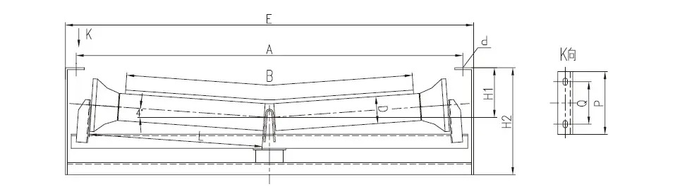 DTII Belt Conveyor Lower Impact Idler for Mining Machinery