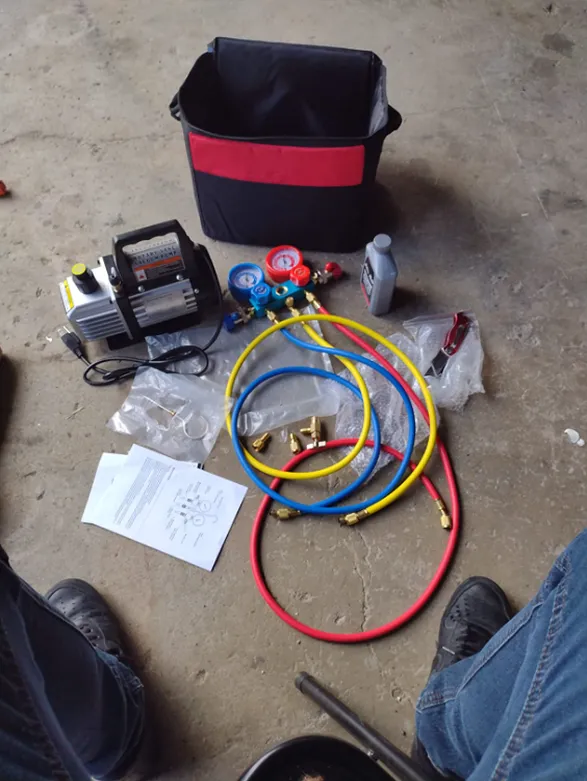 Dual Stage Refrigerant Vacuum Pump 2T2 2T2/2T4/2T6/2T8/2T10 R32 for Refrigeration Systems