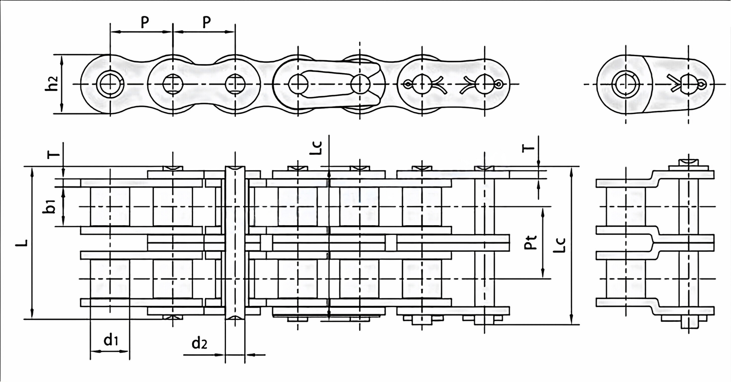 A Series Short Pitch Precision Roller Chains