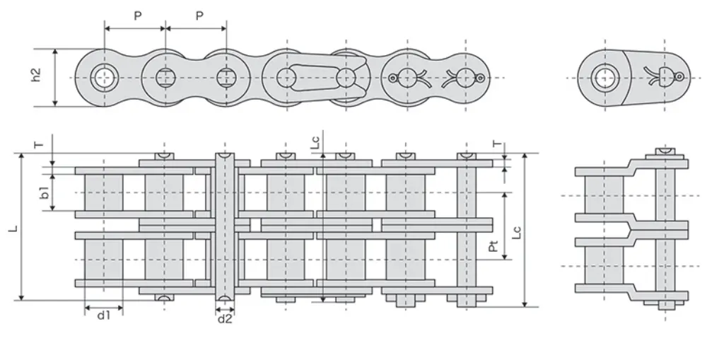 04CSS-2/25SS-2 Duplex Short Pitch Stainless Steel Bushing Chain
