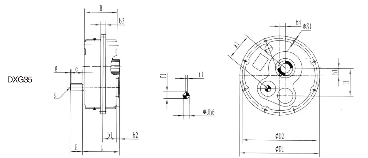 DXG35/DXG35 D Series Shaft Mounted Gearbox for Material Handling Industry