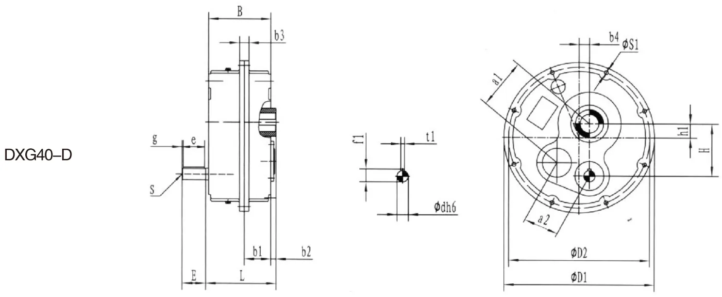 DXG40/DXG40 D Series Shaft Mounted Gearbox for Mining Equipment