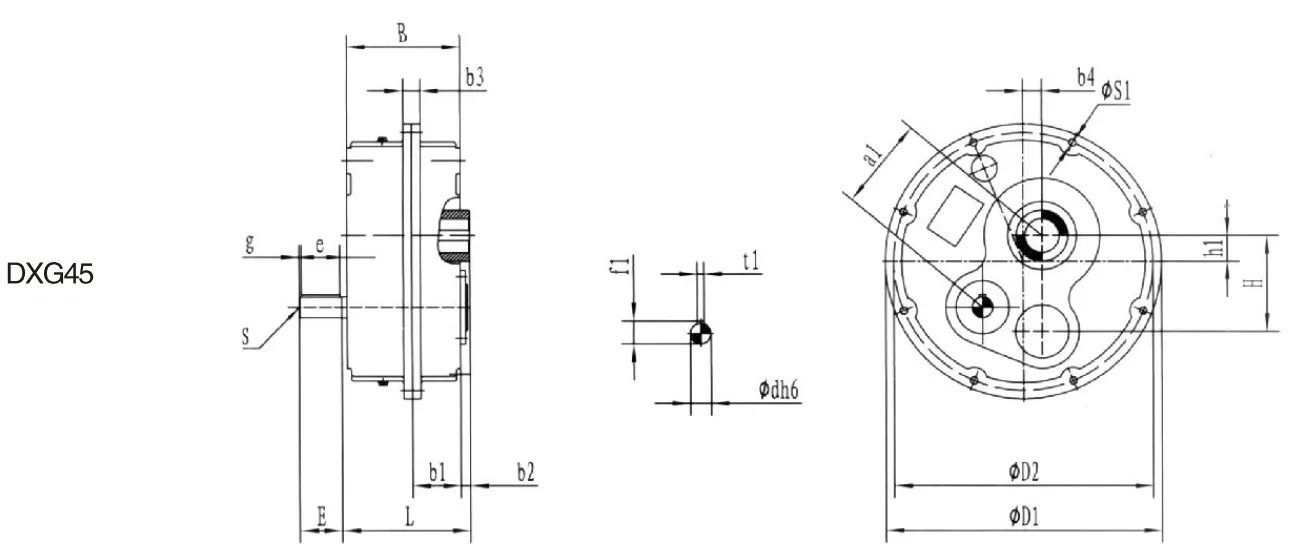 DXG45/DXG45 D Series Shaft Mounted Gearbox for Quarrying and Mining Industry