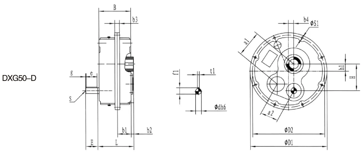 DXG50/DXG50 D Series Shaft Mounted Gearbox for Mining and Quarry
