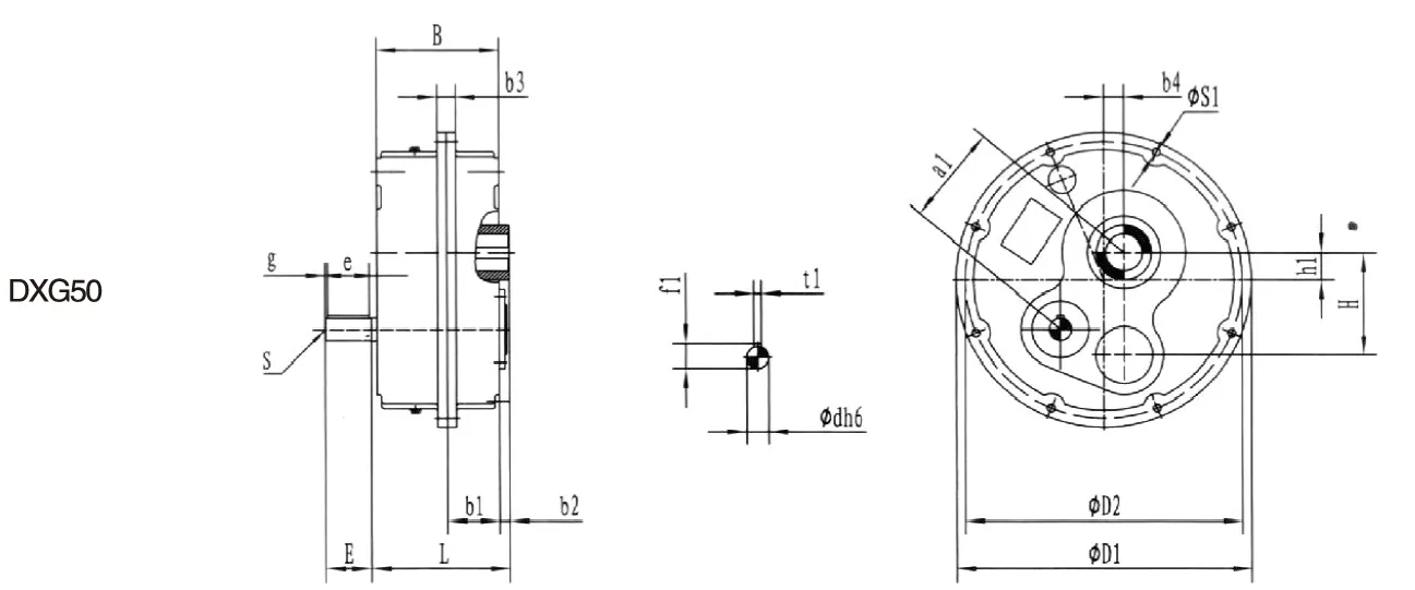 DXG50/DXG50 D Series Shaft Mounted Gearbox for Mining and Quarry
