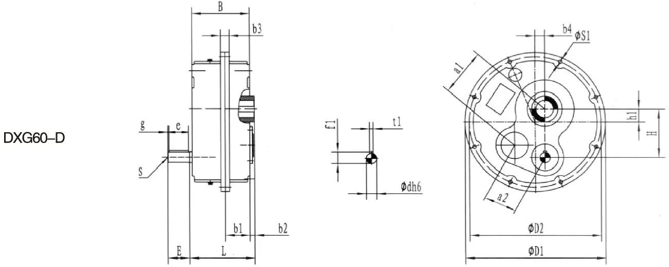 DXG60/DXG60 D Series Shaft Mounted Gearbox for Conveyor and Material Handling