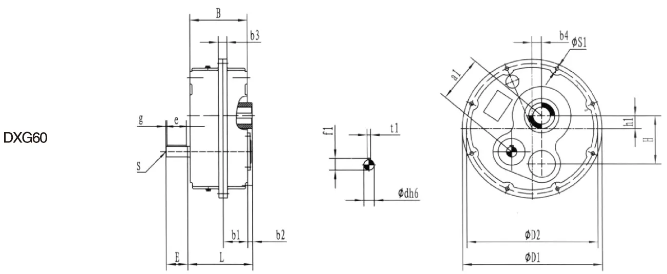 DXG60/DXG60 D Series Shaft Mounted Gearbox for Conveyor and Material Handling