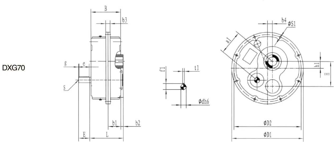 DXG70/DXG70 D Series Shaft Mounted Gearbox for Material Handling Industry