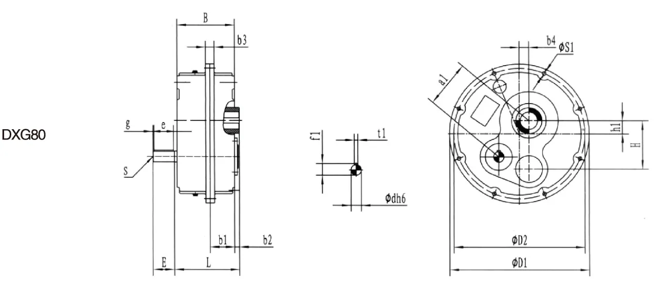 DXG80/DXG80 D Series Shaft Mounted Gearbox for Quarrying and Mining Industry