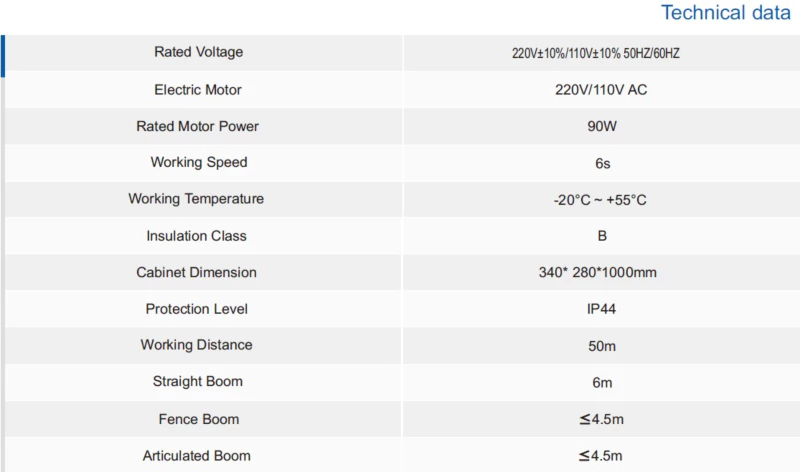 DZ-2291 Automatic Boom Barrier Gate Opener Car Parking Gate
