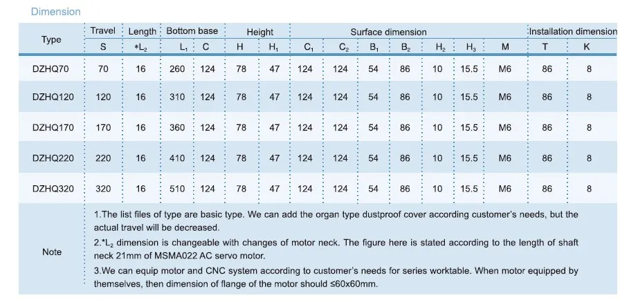 DZHQ Type Single Coordinate Worktable