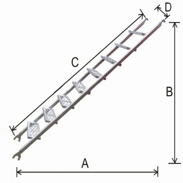 Economical Mesh Ladders / Step Ladders / Steel Ladders / Straight Stairs For Frame Scaffolding