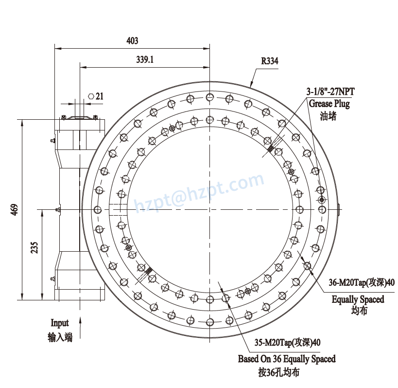 EGE21 Series Slewing Drive