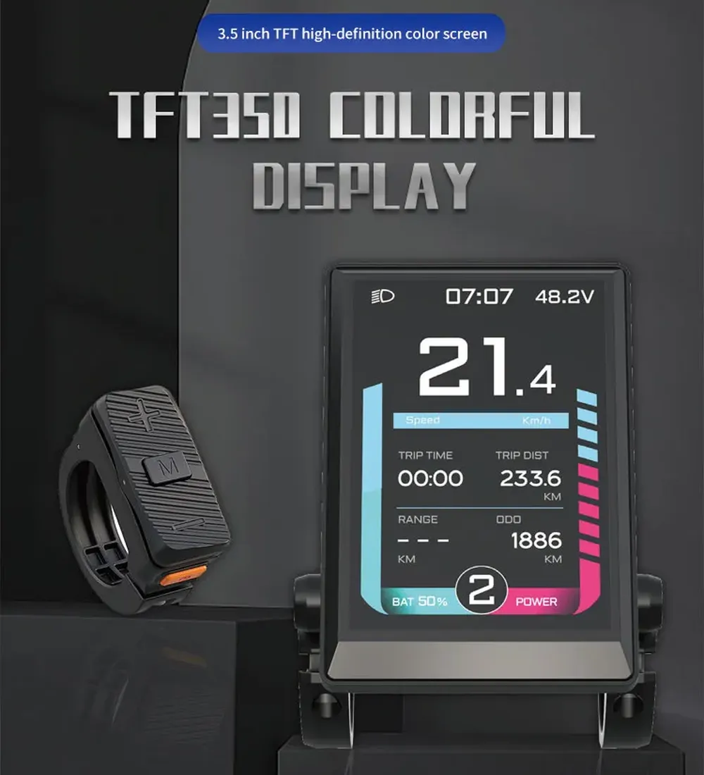 TFT350 Display For Electric Bicycle Conversion Kit