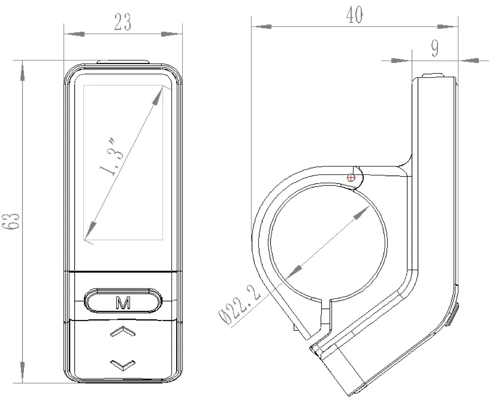 Electric Bicycle Motor Kit Display OLED130